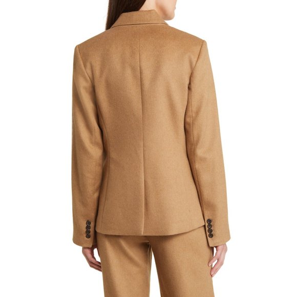 ARGENT Patch Pocket Blazer in Wool Camel - Picture 3 of 7